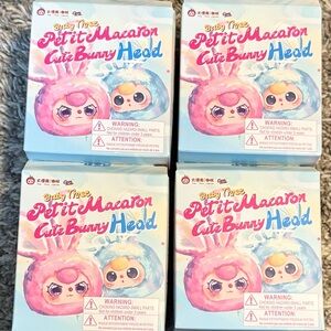 4 Baby Three Petite Macaron Cute Bunny Head Set